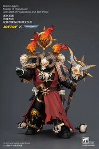 Warhammer 40,000 Black Legion Master of Possession with Staff of Possession and Bolt Pistol 1/18 Scale Action Figure