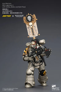 Warhammer The Horus Heresy Iron Warriors MkII Legionary 1 with Vexilla, Bolter and Bolt Pistol 1/18 Scale Action Figure
