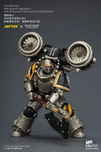 Warhammer The Horus Heresy Iron Warriors MkII Assault Legionary 1 with Bolt Pistol, Chain Axe & Combat Shield 1/18 Scale Action Figure
