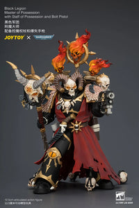 Warhammer 40,000 Black Legion Master of Possession with Staff of Possession and Bolt Pistol 1/18 Scale Action Figure