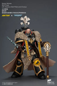 Warhammer 40,000 Space Wolves Wolf Priest with Absolvor Bolt Pistol and Crozius 1/18 Scale Action Figure