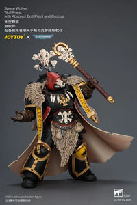Warhammer 40,000 Space Wolves Wolf Priest with Absolvor Bolt Pistol and Crozius 1/18 Scale Action Figure