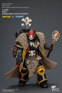 Warhammer 40,000 Space Wolves Wolf Priest with Absolvor Bolt Pistol and Crozius 1/18 Scale Action Figure