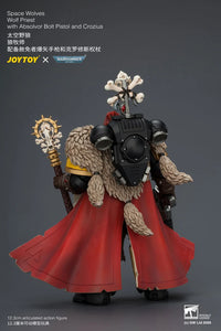 Warhammer 40,000 Space Wolves Wolf Priest with Absolvor Bolt Pistol and Crozius 1/18 Scale Action Figure