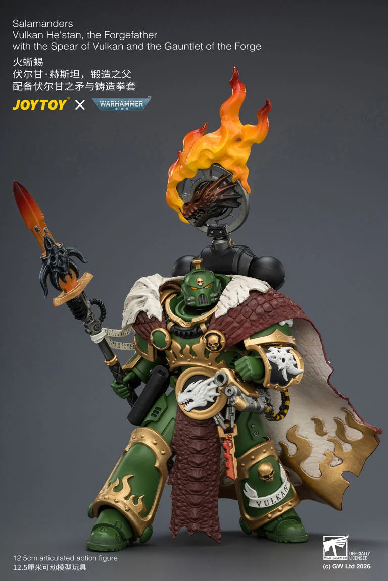 Warhammer 40K Salamanders Vulkan He'Stan The Forgefather 1/18 Scale Action Figure