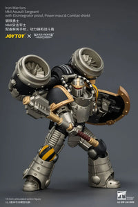 Warhammer The Horus Heresy Iron Warriors MkII Assault Sergeant with Disintegrator Pistol, Power Maul & Combat Shield 1/18 Scale Action Figure
