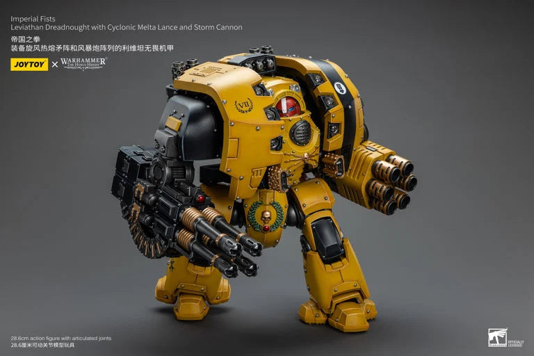 Warhammer The Horus Heresy Imperial Fists Leviathan Dreadnought with Cyclonic Melta Lance and Storm Cannon 1/18 Scale Action Figure