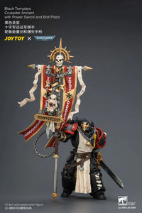 Warhammer 40,000 Black Templars Crusader Ancient with Power Sword and Bolt Pistol 1/18 Scale Action Figure