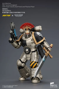 Warhammer The Horus Heresy Iron Warriors MkII Tactical Sergeant with Power Sword, Bolt Pistol and Plasma Pistol 1/18 Scale Action Figure