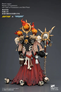 Warhammer 40,000 Black Legion Master of Possession with Staff of Possession and Bolt Pistol 1/18 Scale Action Figure