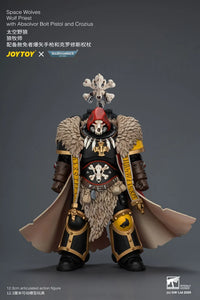 Warhammer 40,000 Space Wolves Wolf Priest with Absolvor Bolt Pistol and Crozius 1/18 Scale Action Figure