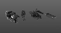 Chief Continent Reconnaissance Team 3-in-1 (Metallic Black Ver.) 1/60 Scale Model Kit