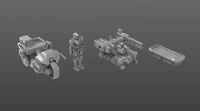 Chief Continent Reconnaissance Team 3-in-1 (Metallic Gray Ver.) 1/60 Scale Model Kit