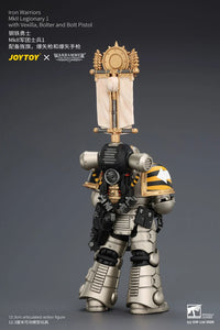 Warhammer The Horus Heresy Iron Warriors MkII Legionary 1 with Vexilla, Bolter and Bolt Pistol 1/18 Scale Action Figure