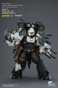 Warhammer 40,000 Raven Guard Chapter Master Aethon Shaan with Claws of Severax and Heavy Bolt Pistol 1/18 Scale Action Figure