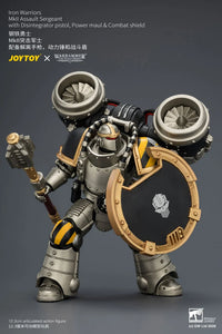 Warhammer The Horus Heresy Iron Warriors MkII Assault Sergeant with Disintegrator Pistol, Power Maul & Combat Shield 1/18 Scale Action Figure
