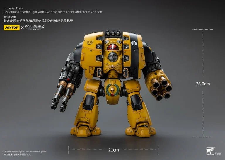 Warhammer The Horus Heresy Imperial Fists Leviathan Dreadnought with Cyclonic Melta Lance and Storm Cannon 1/18 Scale Action Figure