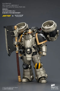 Warhammer The Horus Heresy Iron Warriors MkII Assault Legionary 2 with Bolt Pistol & Heavy Chain Axe 1/18 Scale Action Figure