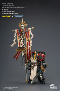 Warhammer 40,000 Black Templars Crusader Ancient with Power Sword and Bolt Pistol 1/18 Scale Action Figure