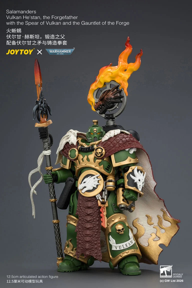 Warhammer 40K Salamanders Vulkan He'Stan The Forgefather 1/18 Scale Action Figure