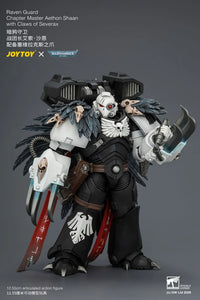 Warhammer 40,000 Raven Guard Chapter Master Aethon Shaan with Claws of Severax and Heavy Bolt Pistol 1/18 Scale Action Figure