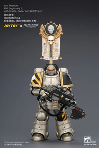 Warhammer The Horus Heresy Iron Warriors MkII Legionary 1 with Vexilla, Bolter and Bolt Pistol 1/18 Scale Action Figure