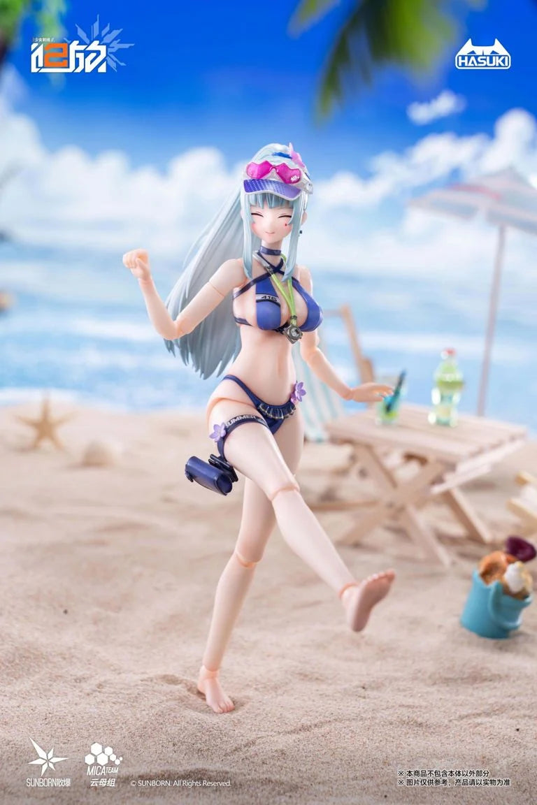 Girls' Frontline 2 Exilium Pocket Art Series Klukai (Cerulean Breaker Ver.) (Deluxe Ver.) 1/12 Scale Action Figure