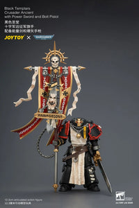 Warhammer 40,000 Black Templars Crusader Ancient with Power Sword and Bolt Pistol 1/18 Scale Action Figure