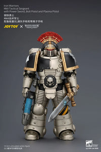 Warhammer The Horus Heresy Iron Warriors MkII Tactical Sergeant with Power Sword, Bolt Pistol and Plasma Pistol 1/18 Scale Action Figure