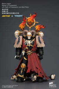 Warhammer 40,000 Black Legion Master of Possession with Staff of Possession and Bolt Pistol 1/18 Scale Action Figure