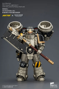 Warhammer The Horus Heresy Iron Warriors MkII Assault Legionary 2 with Bolt Pistol & Heavy Chain Axe 1/18 Scale Action Figure
