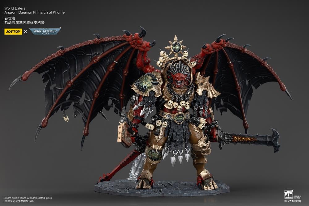 Warhammer 40K World Eaters Angron, Daemon Primarch of Khorne 1/18 Scale Action Figure