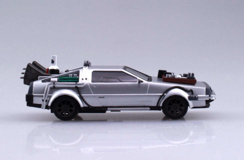 Aoshima Back To The Future 1/43 Pullback DELOREAN from PART 3& Rail road