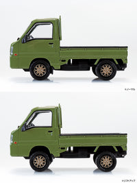 Aoshima 1/32 SNAP KIT #05CU-OG Subaru Sambar Truck Custom Wheels (Olive Green)