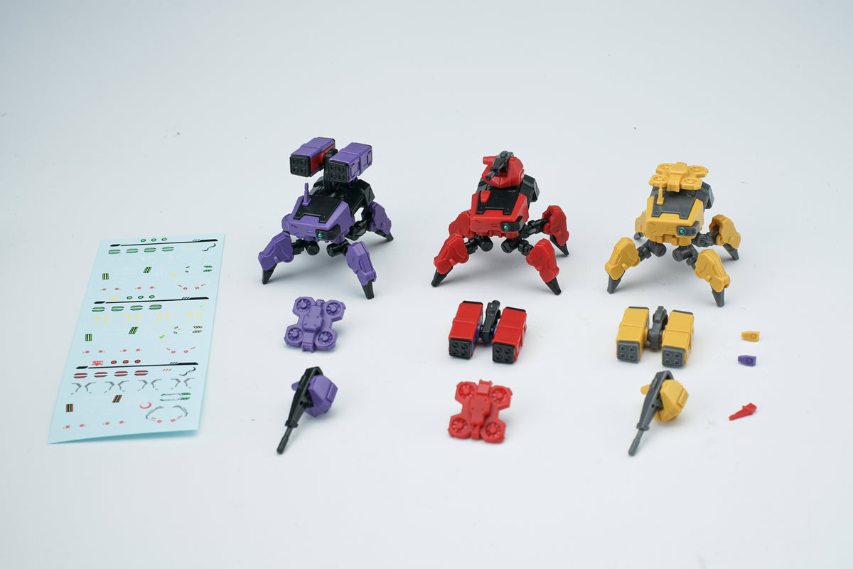 Ultra Action Trooper Series Lycosidae Squad Plastic 1/144 Scale Model Kit (Eva-Themed) (Set of 3)