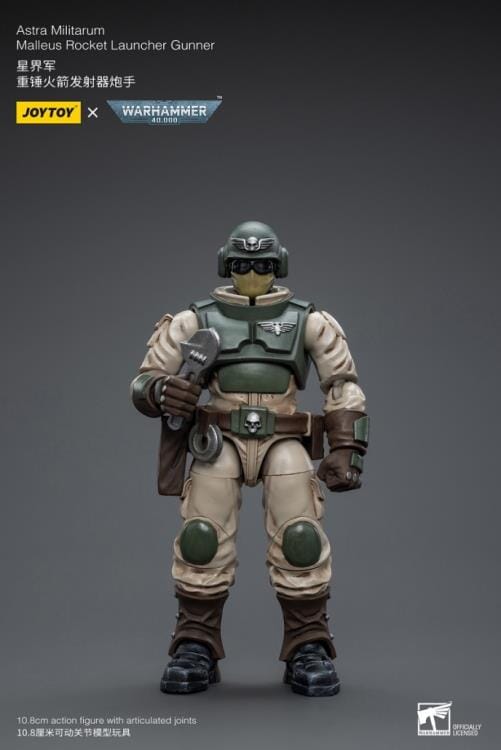 Warhammer 40K Astra Militarum Ordnance Brigade Team with Malleus Rocket Launcher 1/18 Scale Set