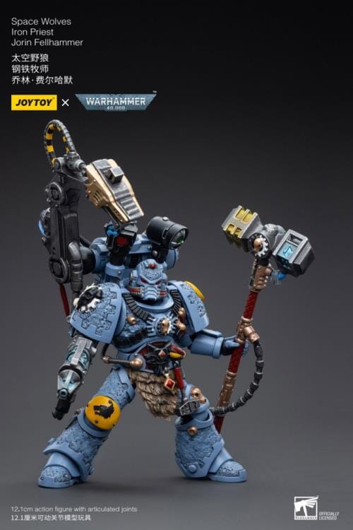 Warhammer 40K Space Wolves Iron Priest Jorin Fellhammer 1/18 Scale Fig ...