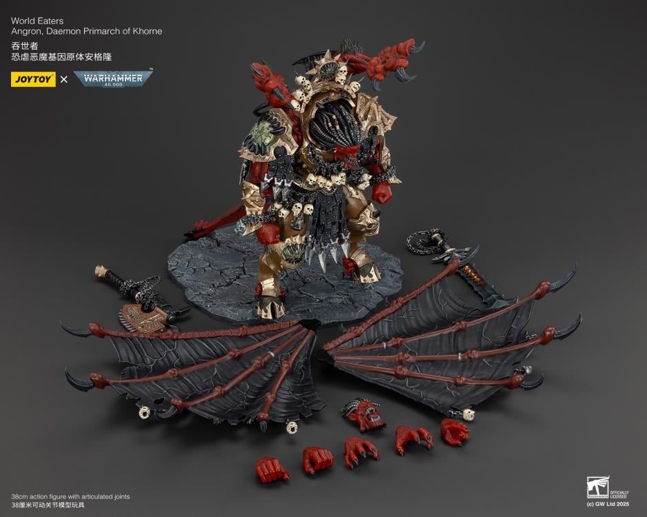Warhammer 40K World Eaters Angron, Daemon Primarch of Khorne 1/18 Scale Action Figure