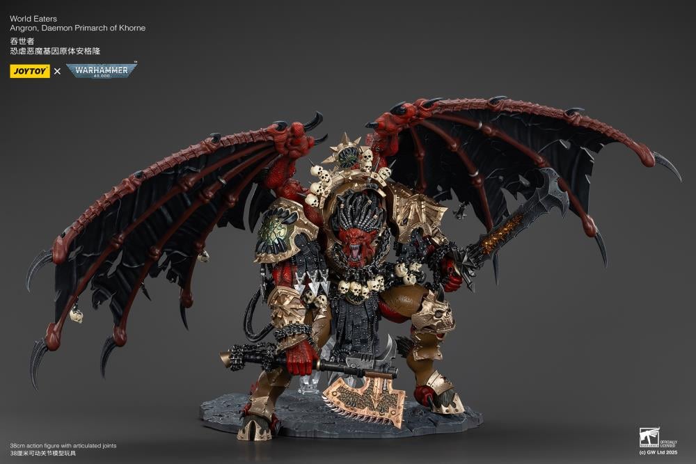 Warhammer 40K World Eaters Angron, Daemon Primarch of Khorne 1/18 Scale Action Figure