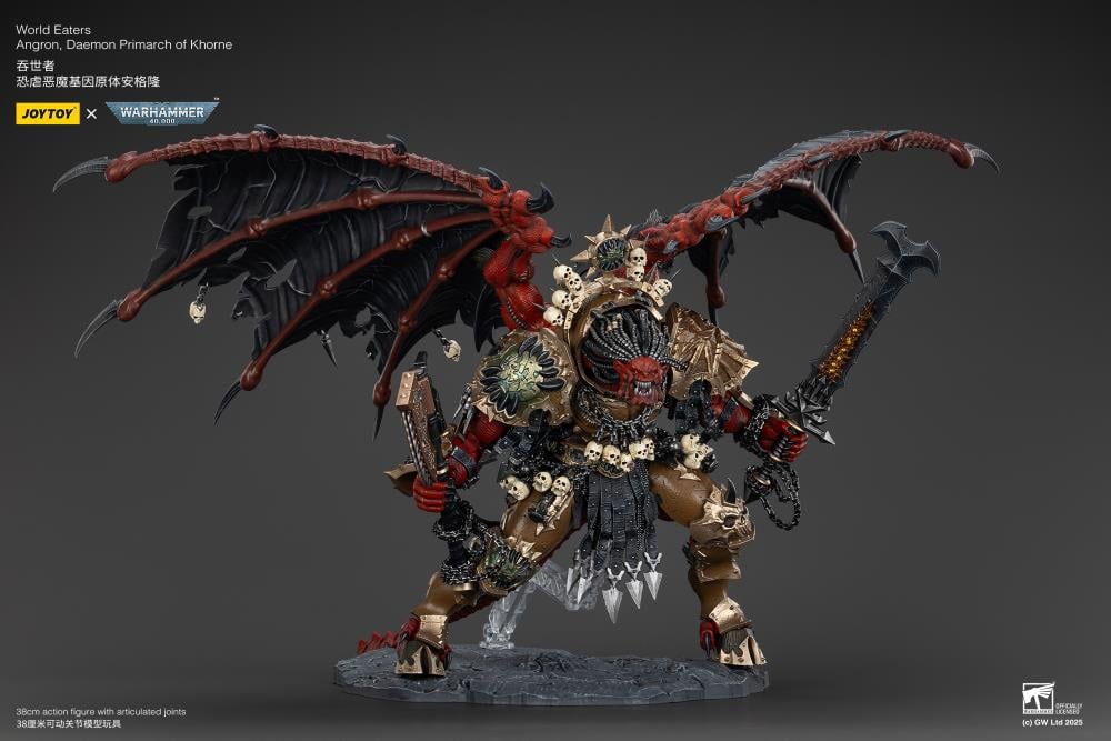 Warhammer 40K World Eaters Angron, Daemon Primarch of Khorne 1/18 Scale Action Figure