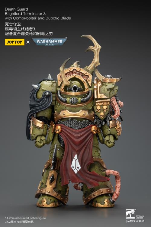 Warhammer 40,000 Death Guard Blightlord Terminator (Ver. 3) with Combi-bolter and Bubotic Blade 1/18 Scale Action Figure