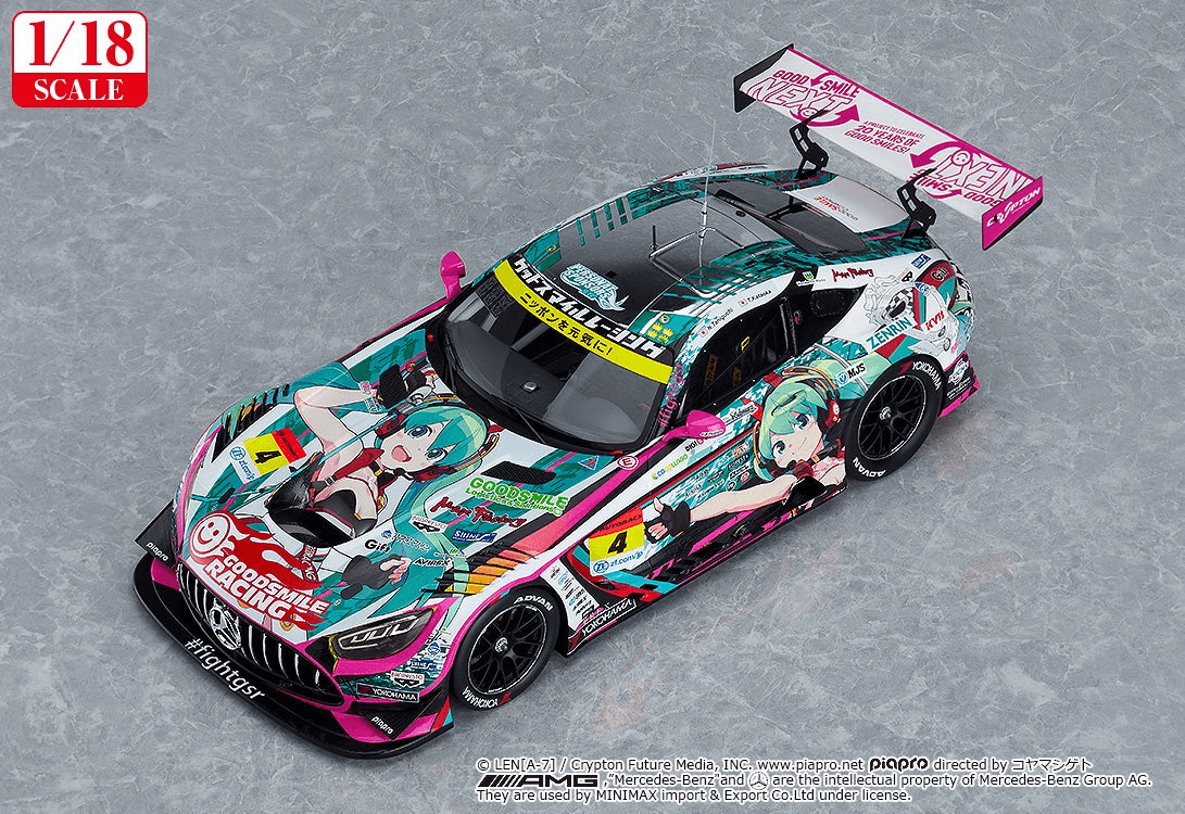 Hatsune Miku GT Project 1/18 Scale Good Smile Hatsune Miku AMG 2020 SUPER GT Okayama Test Ver.
