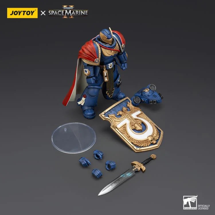 Warhammer 40,000 Space Marine 2 Ultramarines Victrix Honour Guard With Storm Shield And Power Sword 1/18 Scale Action Figure