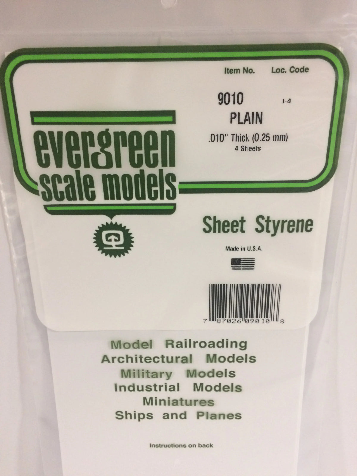 .010 Plain Sheets 6"x12" 4pk
