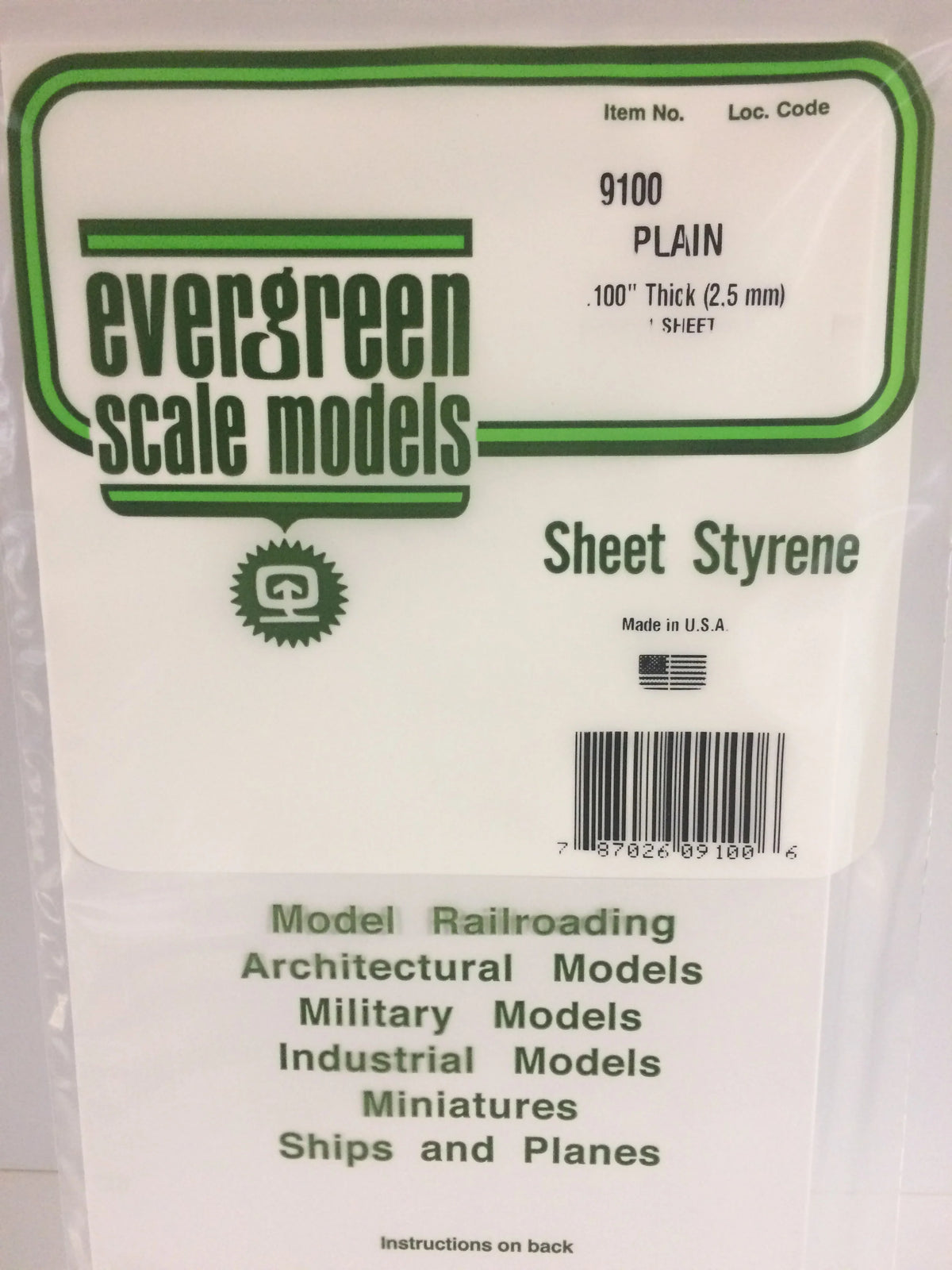 .100 Plain Sheet 6X12 1pk