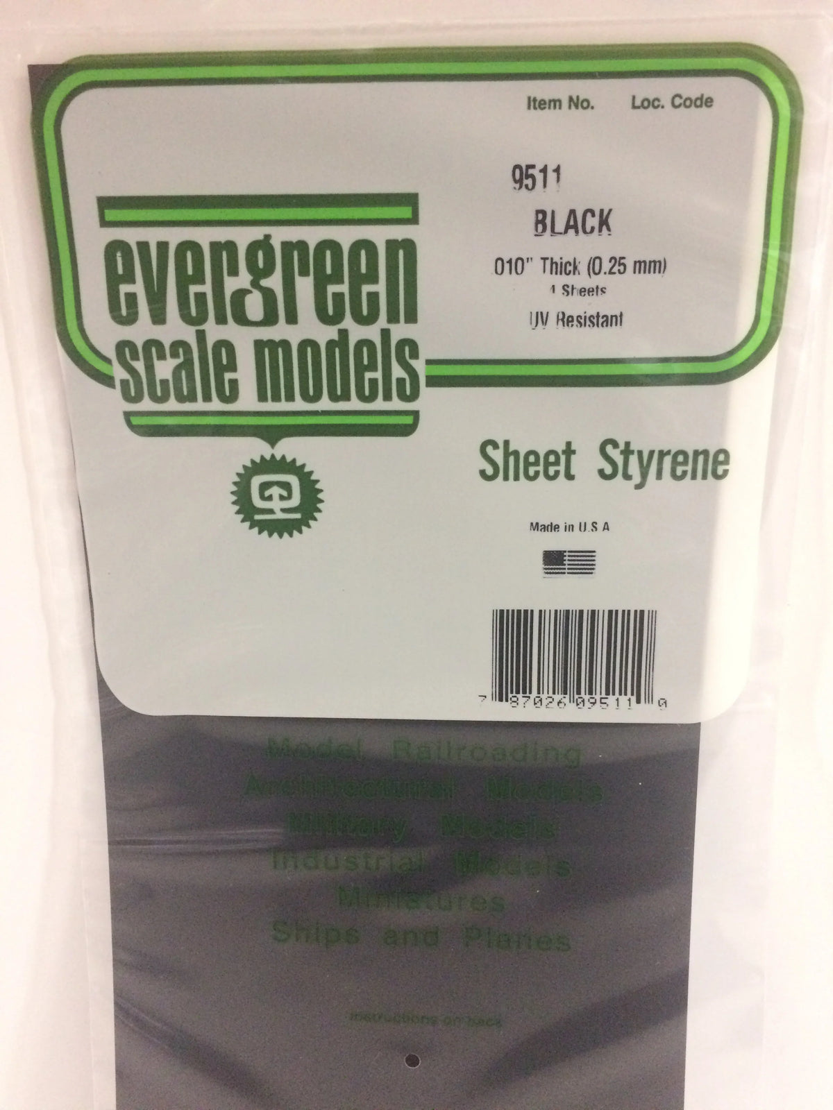 .010 Black Sheets 6"x12" 4pk