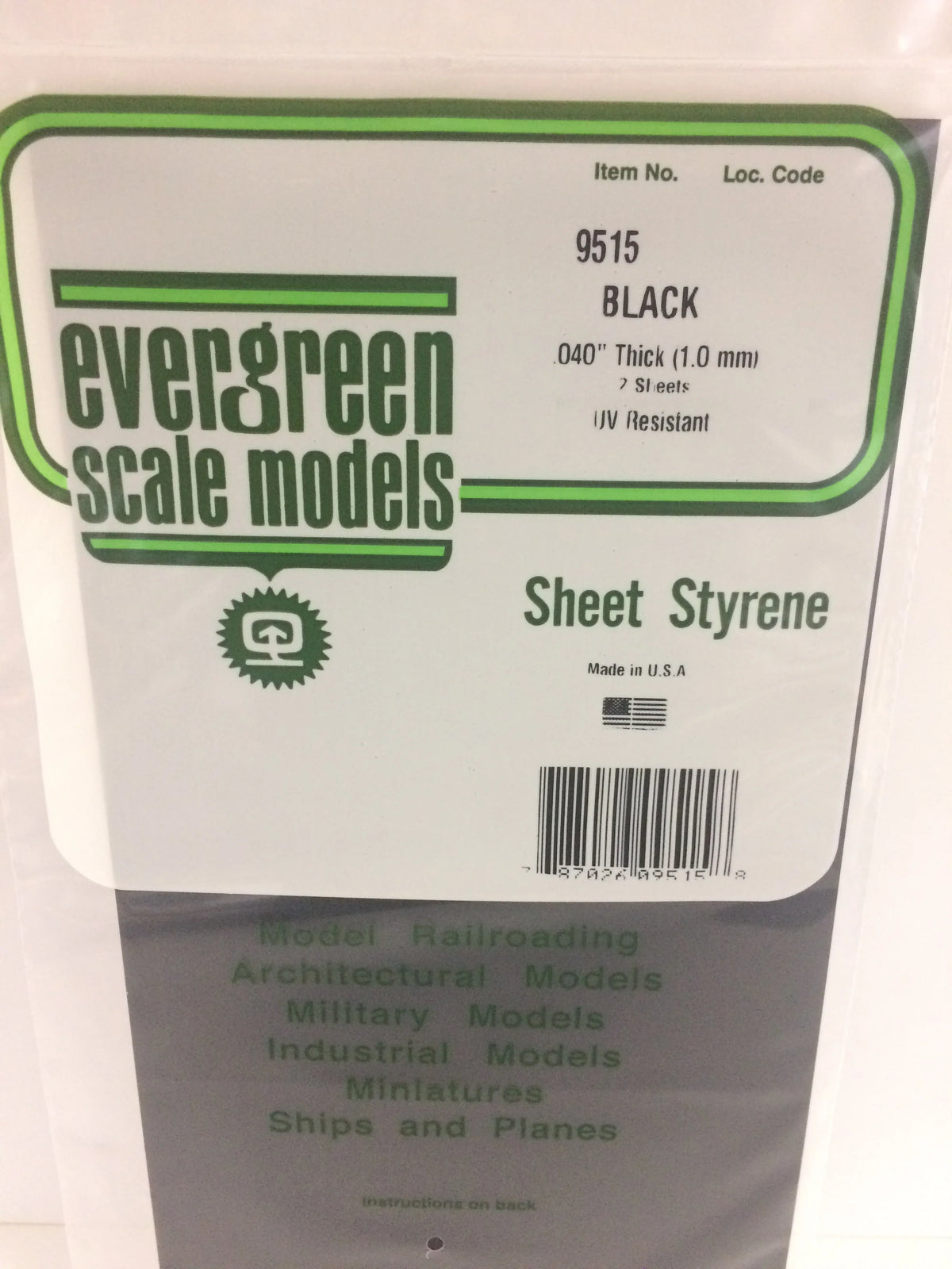 .040 Black Sheets 6"x12" 2pk