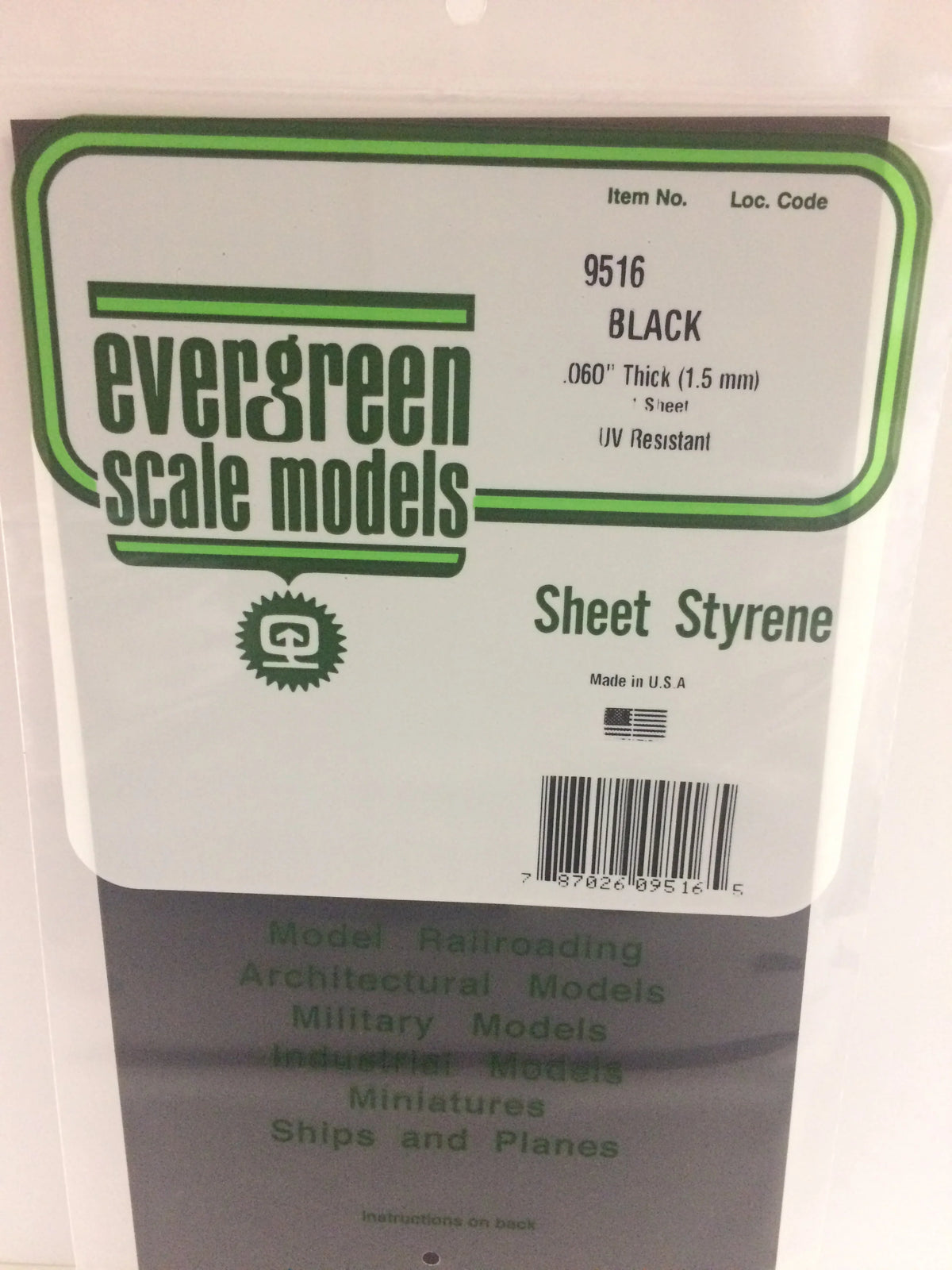 .060 Black Sheets 6"x12" 1pk