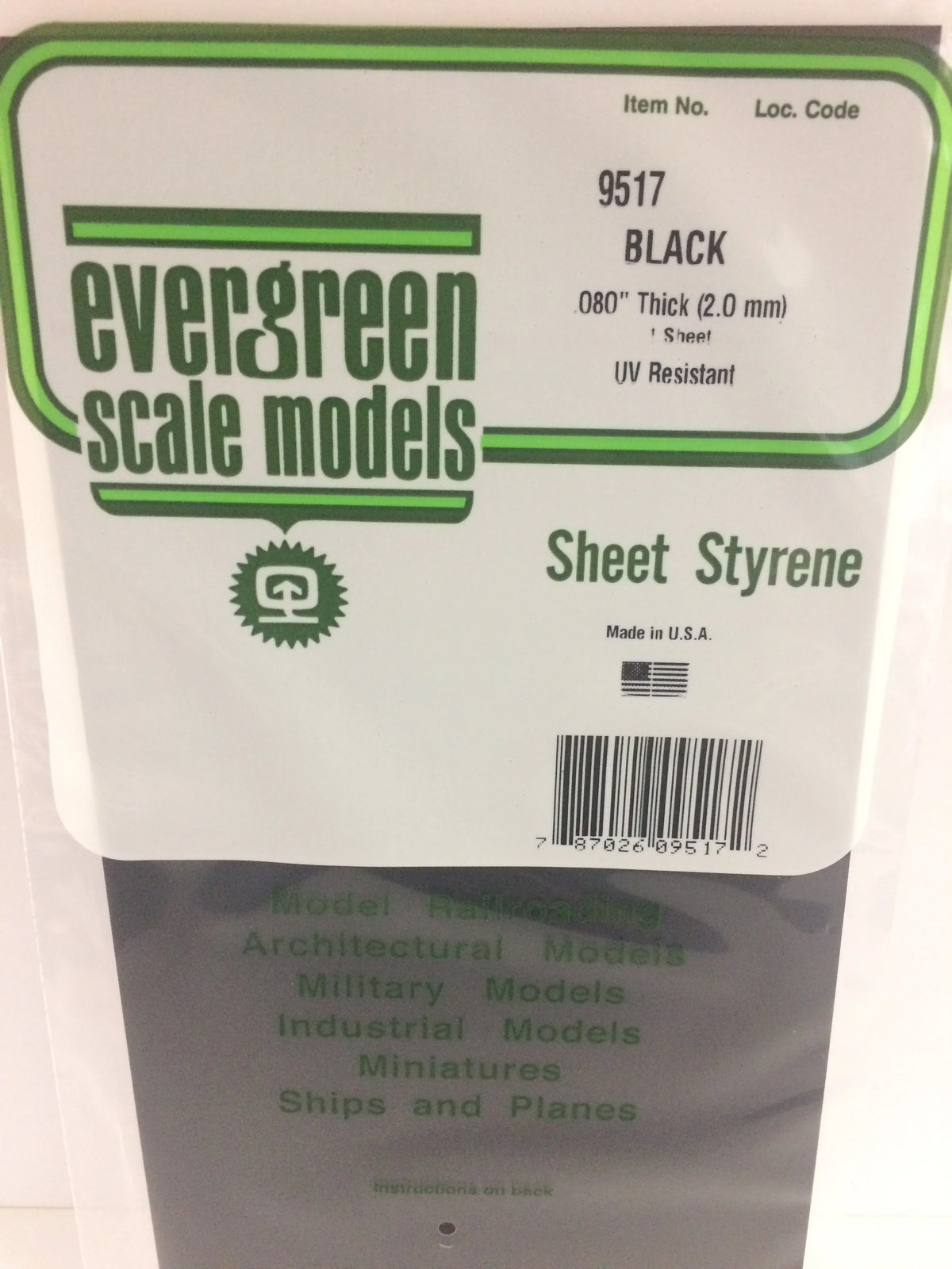 .080 Black Sheets 6"x12" 1pk