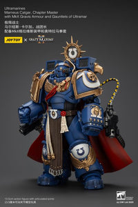 Warhammer 40,000 Space Marine 2 Ultramarines Marneus Calgar Chapter Master with MKX Gravis Armour and Gauntlets of Ultramar 1/18 Scale Action Figure